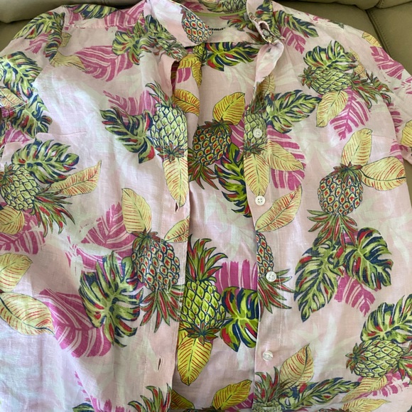 Tommy Bahama  Pineapple Parc Linen Shirt  Size Small - Picture 3 of 4